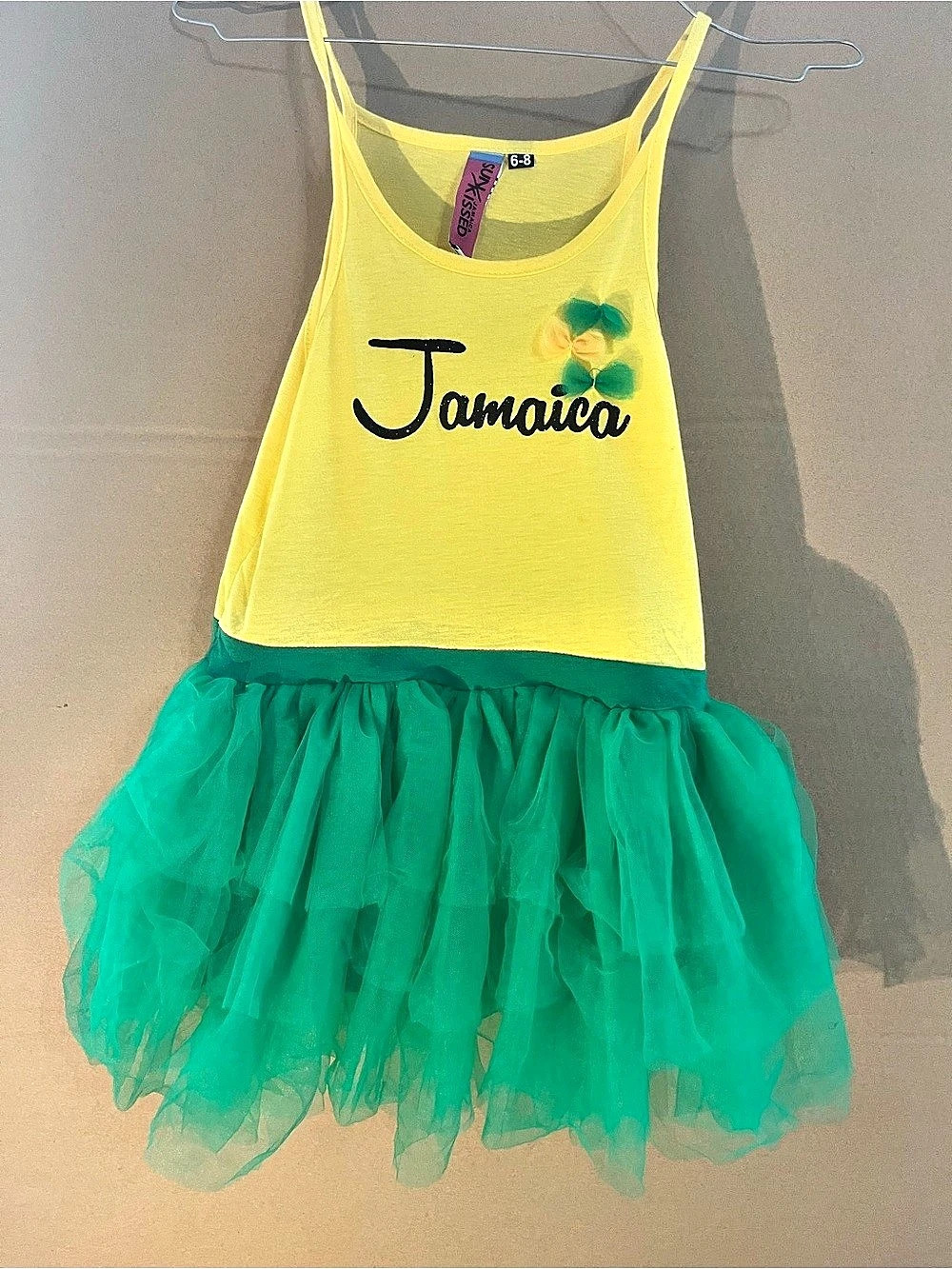 Kiss Me Girls Jamaica Tutu Dress Size 6-8 Like New